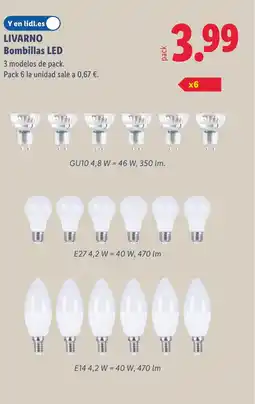 Lidl LIVARNO Bombillas LED oferta