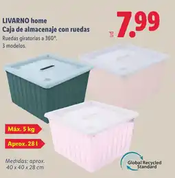 Lidl Livarno home caja de almacenaje con ruedas oferta