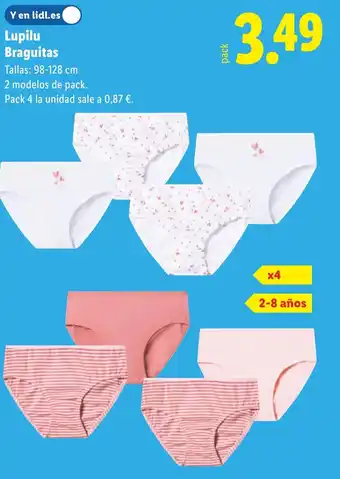 Lidl LUPILU Braguitas oferta