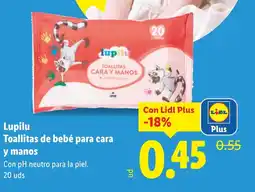 Lidl LUPILU Toallitas de bebé para cara y manos oferta