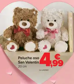 Carrefour Peluche oso San Valentín oferta