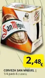 Supermercados MAS San miguel - cerveza oferta