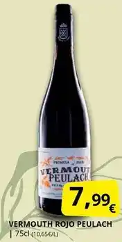 Supermercados MAS Vermouth rojo oferta