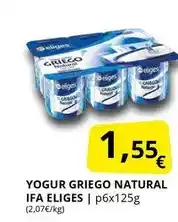 Supermercados MAS Ifa eliges - yogur griego natural oferta