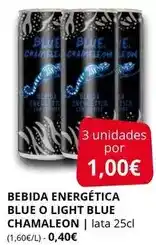 Supermercados MAS Blue - chameleon bebida energetica blue o light blue oferta