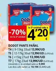 Supermercados MAS Dodot - pants pañal oferta