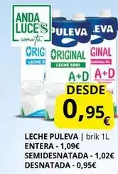 Supermercados MAS Puleva - leche oferta