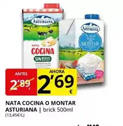 Supermercados MAS La asturiana - nata cocina o montar oferta
