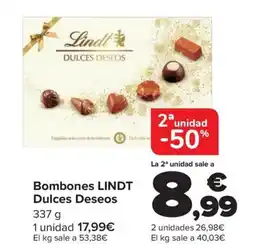 Carrefour LINDT Bombones Dulces Deseos oferta
