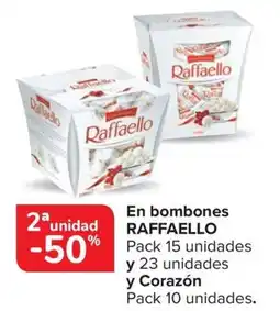 Carrefour RAFFAELLO En bombones y Corazón oferta