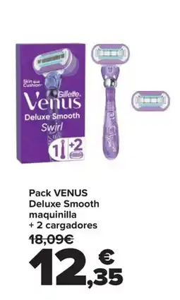 Carrefour VENUS Pack Deluxe Smooth maquinilla + 2 cargadores oferta
