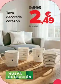 Carrefour Taza decorada corazón oferta