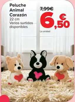 Carrefour Peluche Animal Corazón oferta