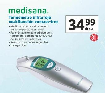 Lidl Termómetro infrarrojos medisana oferta
