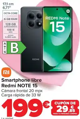 Carrefour REDMI NOTE 15 Smartphone libre oferta