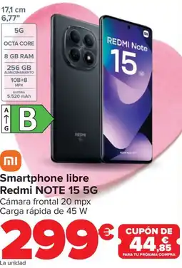 Carrefour REDMI NOTE 15 5G Smartphone libre oferta