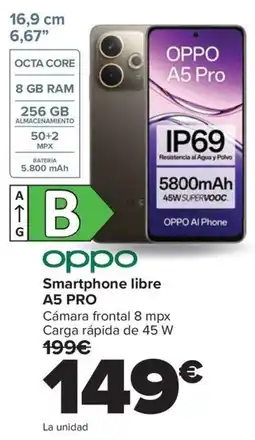 Carrefour OPPO Smartphone libre A5 PRO oferta