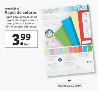 Lidl Papel de dibujo united office oferta