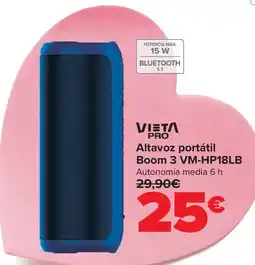 Carrefour VIETɅ PRO Altavoz portátil Boom 3 VM-HP18LB oferta