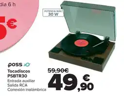 Carrefour POSSO Tocadiscos PSBTR30 oferta