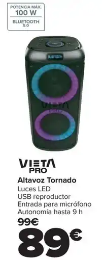 Carrefour VIETɅ PRO Altavoz Tornado oferta