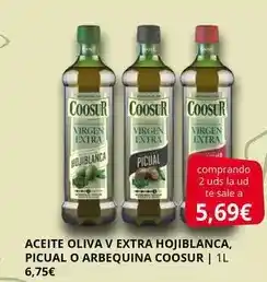 Supermercados MAS Coosur - aceite oliva v extra hojiblanca, picual o arbequina oferta