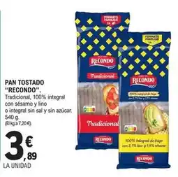 E.Leclerc Recondo - pan tostado oferta