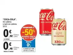 E.Leclerc Coca-cola - sin cafeina oferta