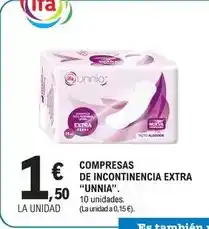 E.Leclerc Ifa unnia - compresas de incontinencia extra oferta
