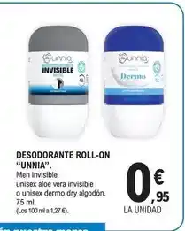 E.Leclerc Unnia - desodorante roll-on oferta