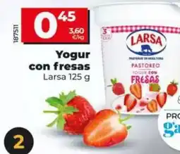 Dia Larsa - yogur con fresas oferta