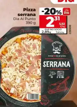 Dia Dia al punto - pizza serrana oferta