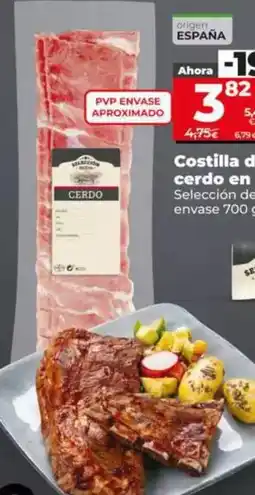 Dia Seleccion de dia - costilla de cerdo en tira oferta