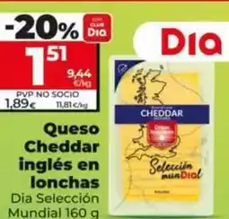 Dia Dia seleccion mundial - queso cheddar ingles en lonchas oferta
