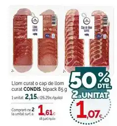 Condis Condis - llom curat o cap de llom curat oferta