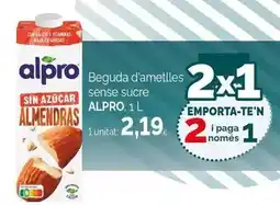 Condis Alpro - beguda d'ametlles sense sucre oferta