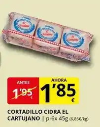 Supermercados MAS El corte inglés - cortadito cidra el cartujano oferta