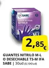 Supermercados MAS Ifa sabe - guantes nitrilo m-l o desechable ts-m oferta