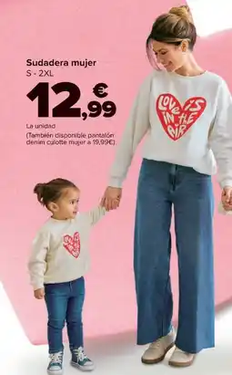 Carrefour Sudadera mujer S-2XL oferta