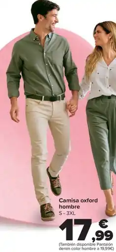 Carrefour Camisa oxford hombre S-3XL oferta