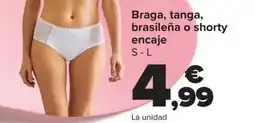 Carrefour Braga, tanga, brasileña o shorty encaje oferta