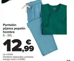 Carrefour Pantalón pijama popelín hombre oferta