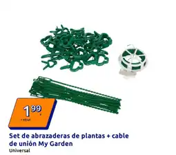 Action Set de abrazaderas de plantas + cable de unión My Garden oferta