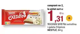 BonpreuEsclat Nestlé - xocolata amb llet extrafina i geleta filipinos oferta