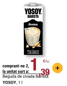 BonpreuEsclat YOSOy beguda de civada barista oferta