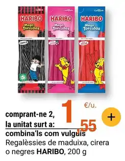 BonpreuEsclat Haribo - regalèssies de maduixa, cirera o negres oferta