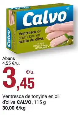 BonpreuEsclat Calvo - ventresca de tonyina en oli d'oliva oferta