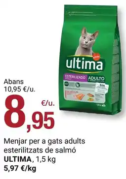 BonpreuEsclat Última - menjar per a gats adults esterilitzats de salmó oferta