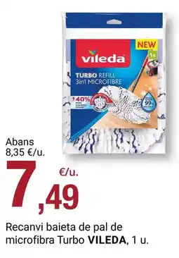 BonpreuEsclat Vileda - recanvi baieta de pal de microfibra turbo oferta