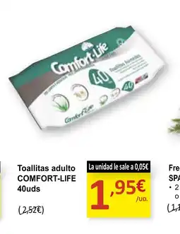 Spar Express COMFORT-LIFE Toallitas adulto oferta